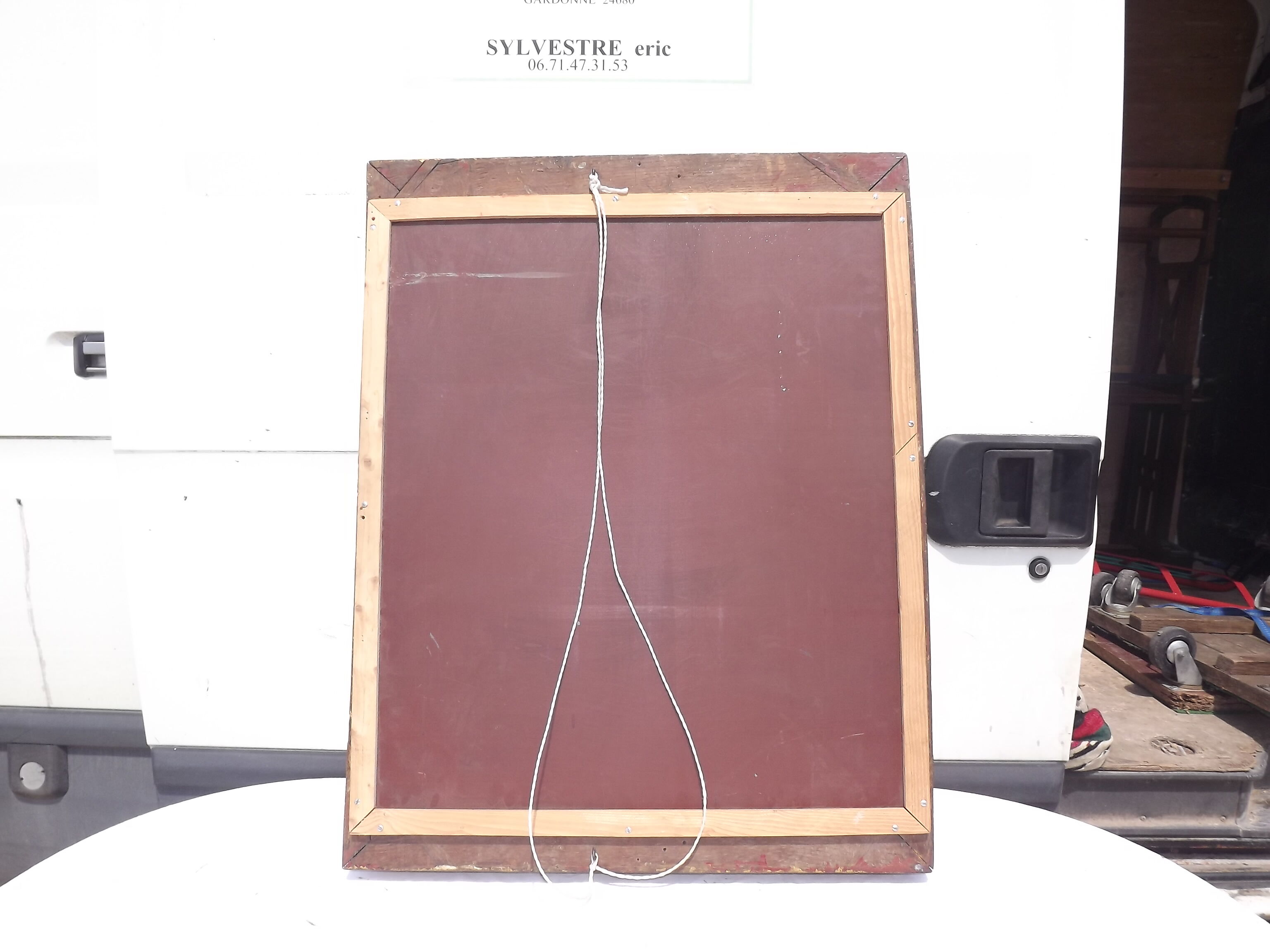 Golden mirror 19 th wood and stuk