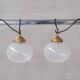 Glass and brass mid-century italian pendant light