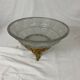 Fruit cup centerpiece in frosted glass and art nouveau art deco bronze signed Muller frères