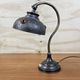 Antique brass Art Nouveau desk lamp (glass diamonds)