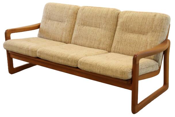 Holstebro deense vintage teak bank 'Karstoff'