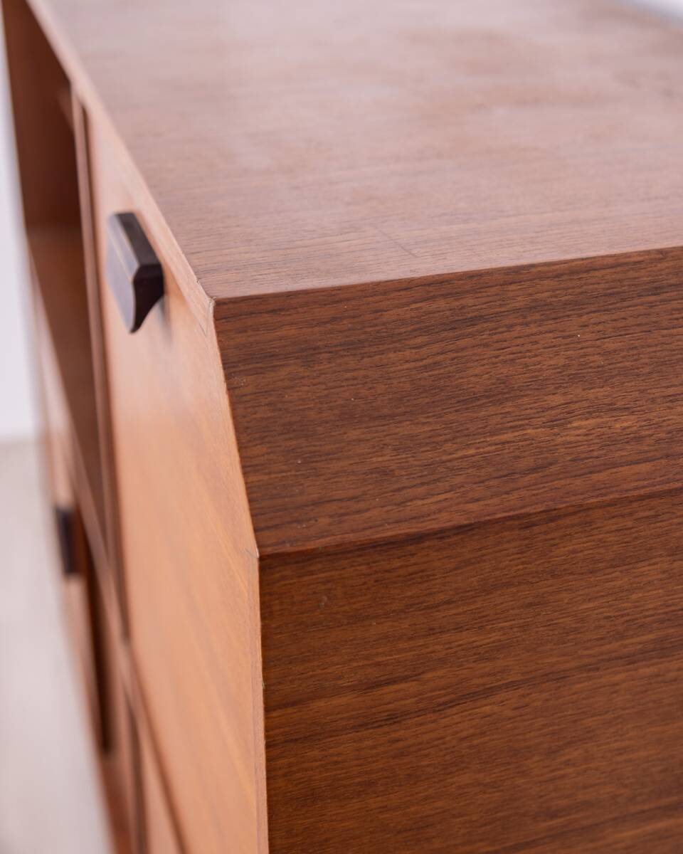 Buffet haut vintage années 60 en bois de teck design italien