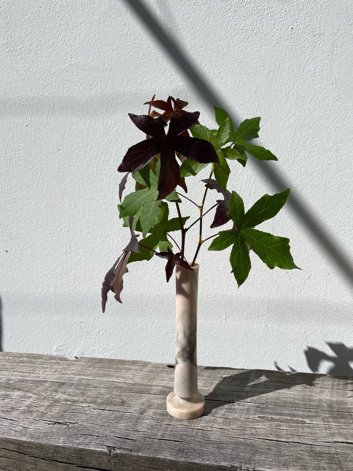 Vase marbre rose 1980