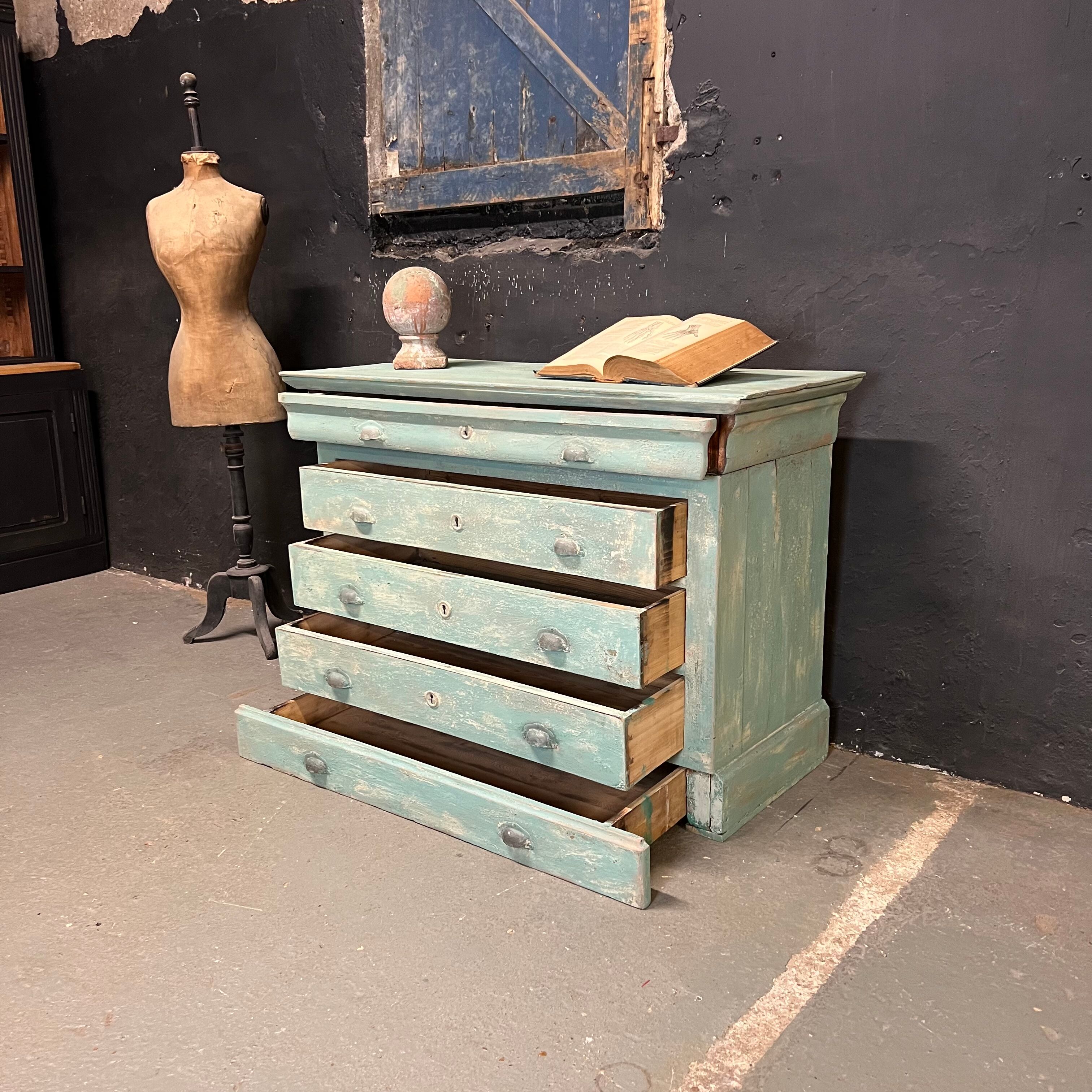 Commode ancienne Louis Philippe patinée