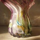 Vase italien en verre soufflé.