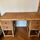 Rattan desk, woven willow and wood