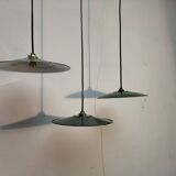 Set of 3 enameled sheet metal pendants