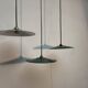 Set of 3 enameled sheet metal pendants