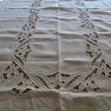 Openwork tablecloth 260 x 155 embroidery flowers old