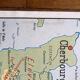 Ancienne affiche carte scolaire -Alpes/ Ouest bassin parisien