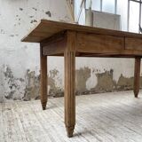 1950s oak butcher's farm table