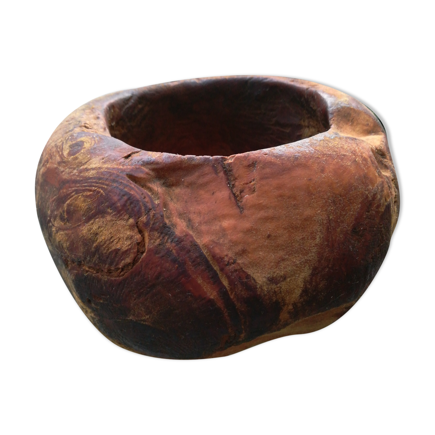 Cache pot en bois brut