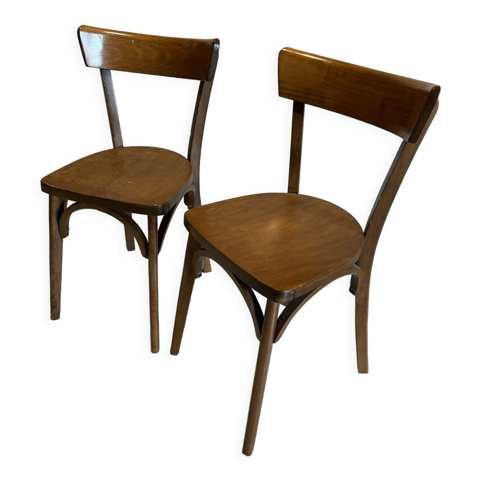 Set of 2 bistrot chairs 1950/60