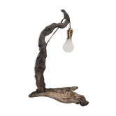 Lampe en bois flotté style vintage