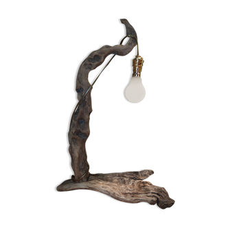 Vintage style driftwood lamp
