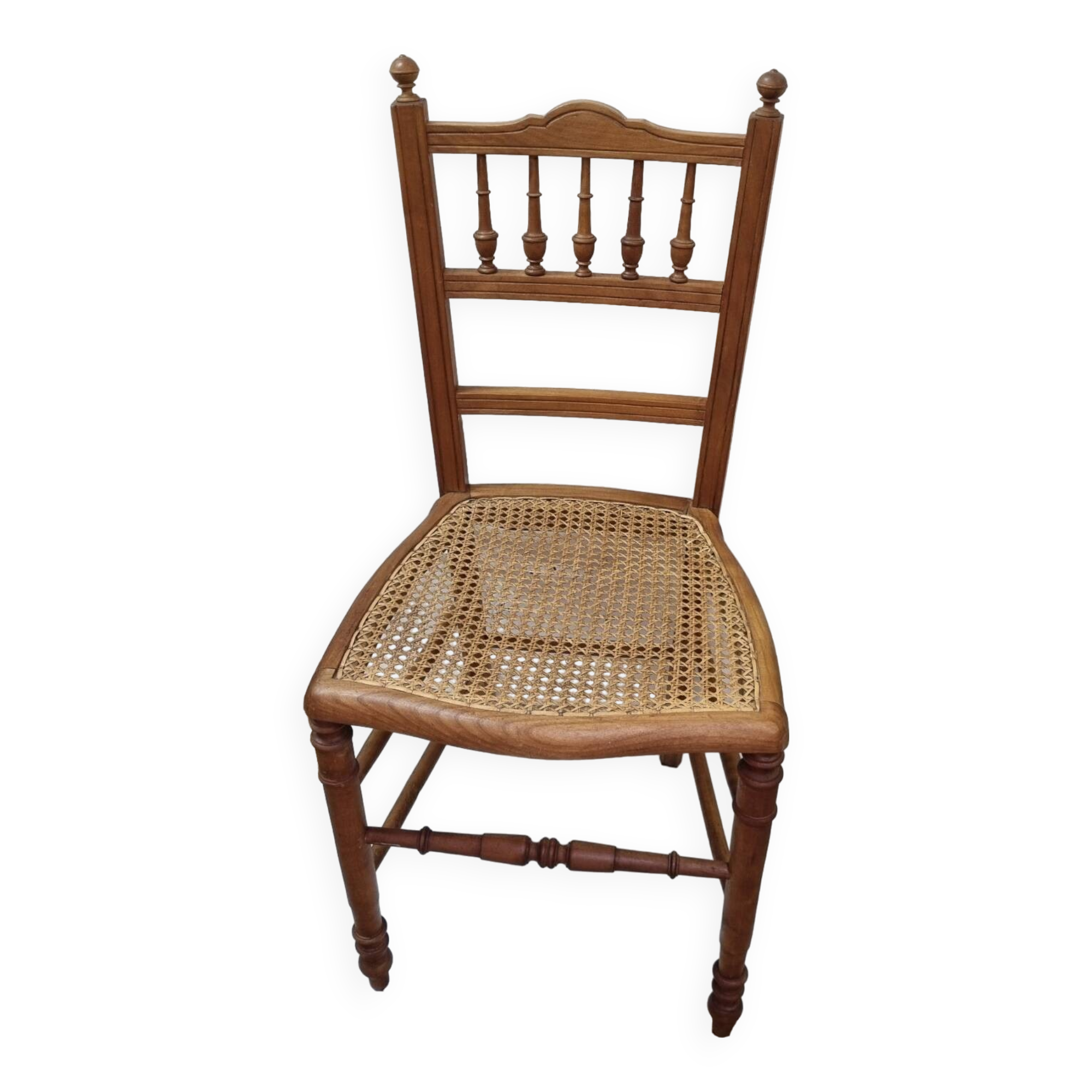 Rattan bedroom chair from the early 20th century