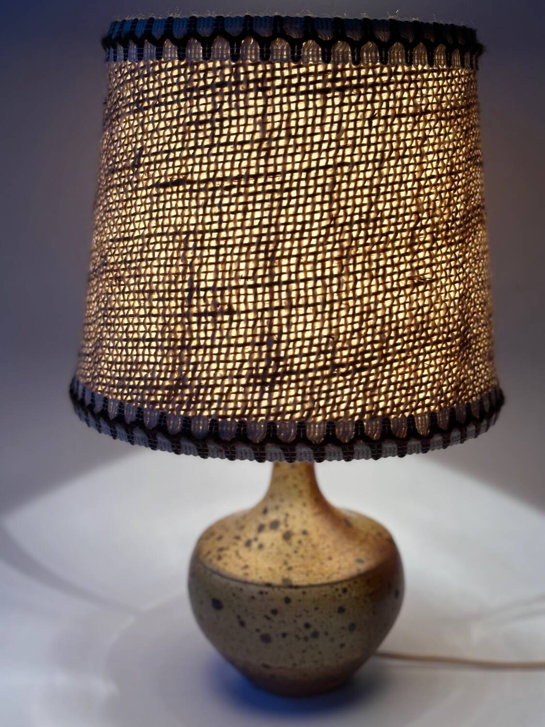 Vintage stoneware lamp
