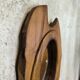 Vintage free-form mirror in solid wood