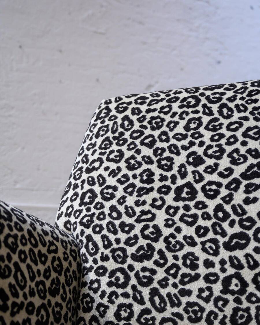 Italian leopard print fabric sofa