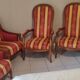 Lot de 5 fauteuils (2 voltaire et 3 fauteuils classiques bois massif)