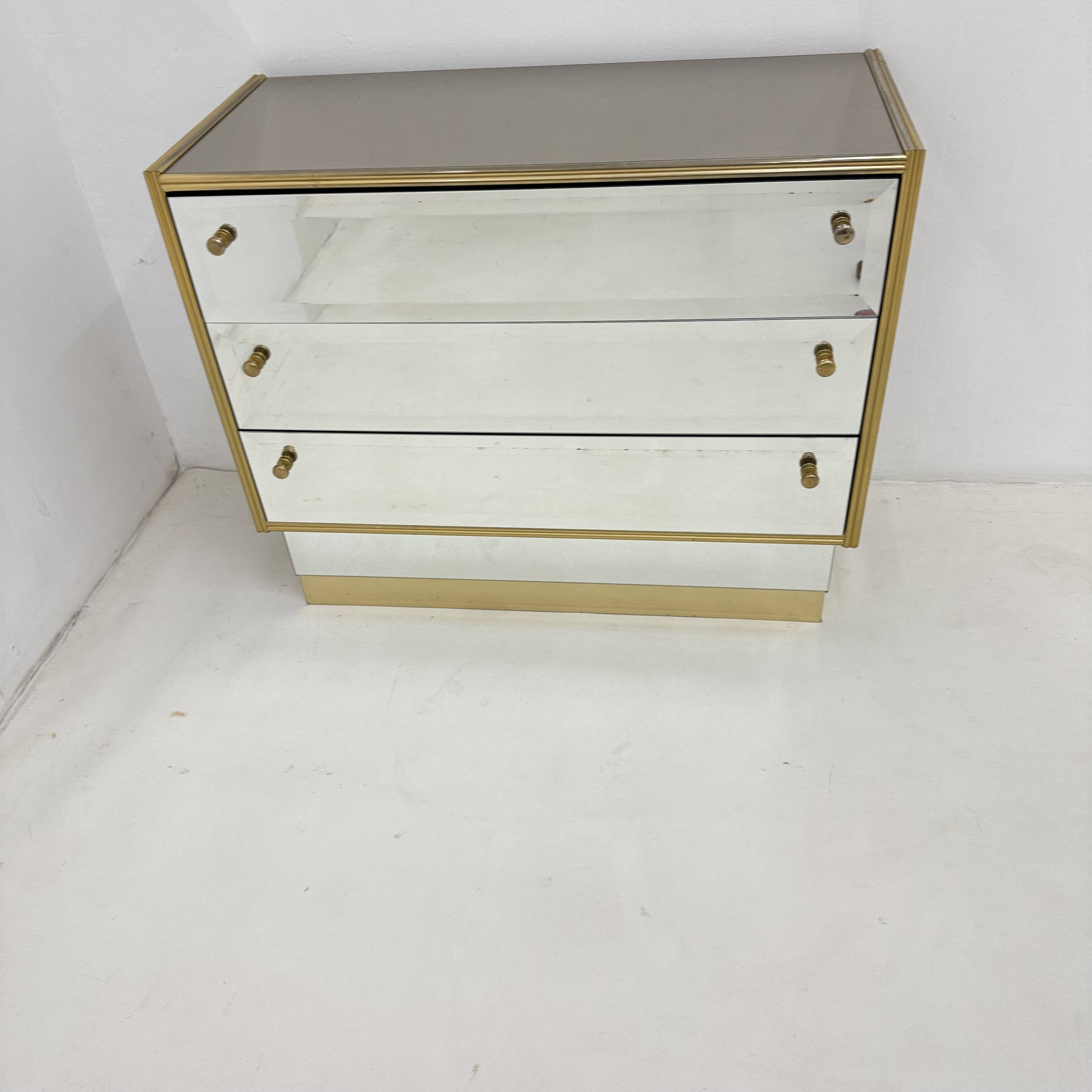 Commode à miroir Schöninger du milieu du siècle, années 1970