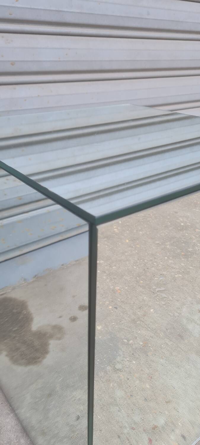 Mirrored cube end table