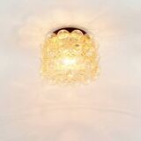 Mid-Century Amber Bubble Glass Ceiling Light by Helena Tynell for Limburg, Germany, 1960s