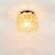 Lustre en verre bulle ambre de style mid-century par Helena Tynell pour Limburg, Allemagne, années 1960.