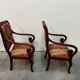 Pair of cross-back armchairs, Empire style, 19th century.