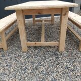 Fir table with bench