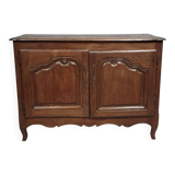 Rustic Louis XV period buffet in solid oak, circa 1750