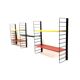 Vintage bookshelf / wall system from Tomado in metal with black frame with 5 shelves