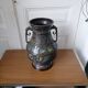 Japanese vase in bronze emaux partitioned 40cm meiji era