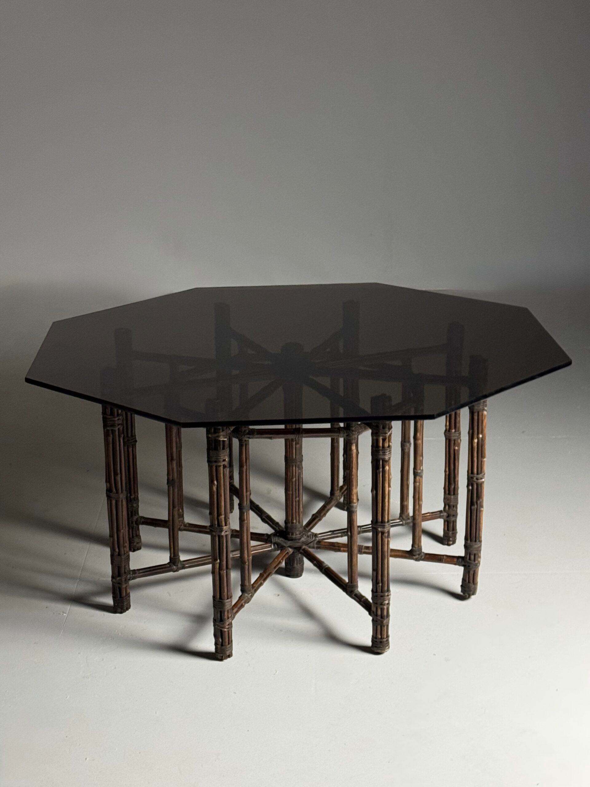 Table basse octogonale en bambou XL