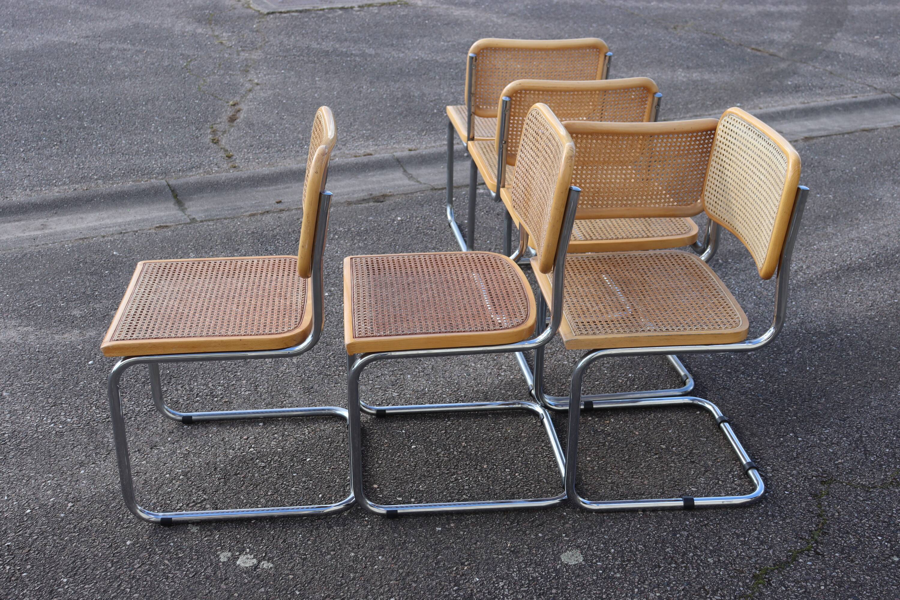 Series x6 Dining Chairs Style B32 by Marcel Breuer