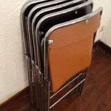 Set of 5 folding chairs 1970 Souvignet