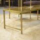 Néo-classical coffee table set with 2 side tables, mirrored glass, 1980s.
