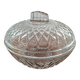 Arcoroc "Diamant" pressed glass sugar bowl – 1970s