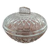 Arcoroc "Diamant" pressed glass sugar bowl – 1970s