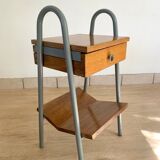 Pair of vintage boarding school bedside tables