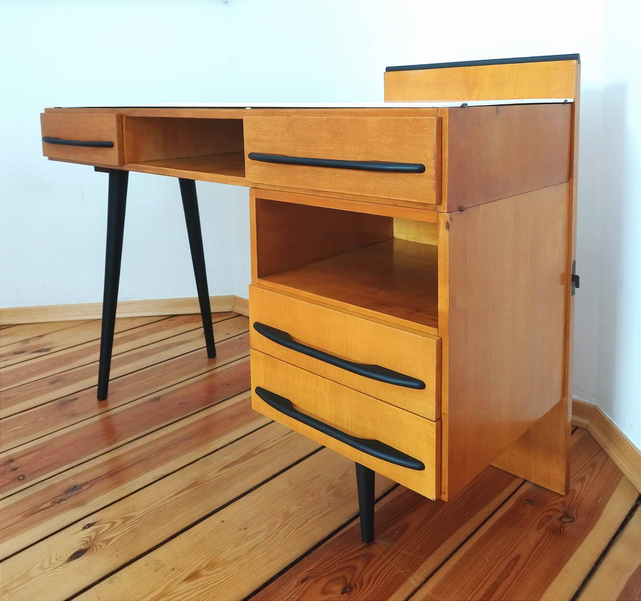 Desk by M. Pozar for Up Závody, Czechoslovakia, 1960s, Set of 2