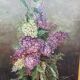 Exceptionally well-painted tableau of a bouquet of glycy.