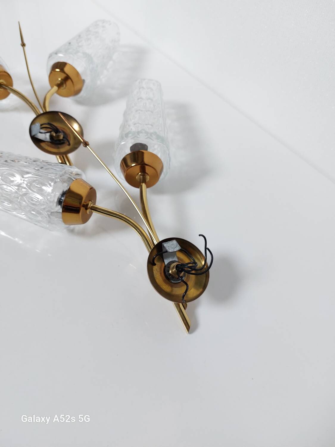 Pair of double art deco wall lights