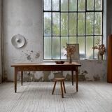 Farmhouse table in oak and walnut 2m