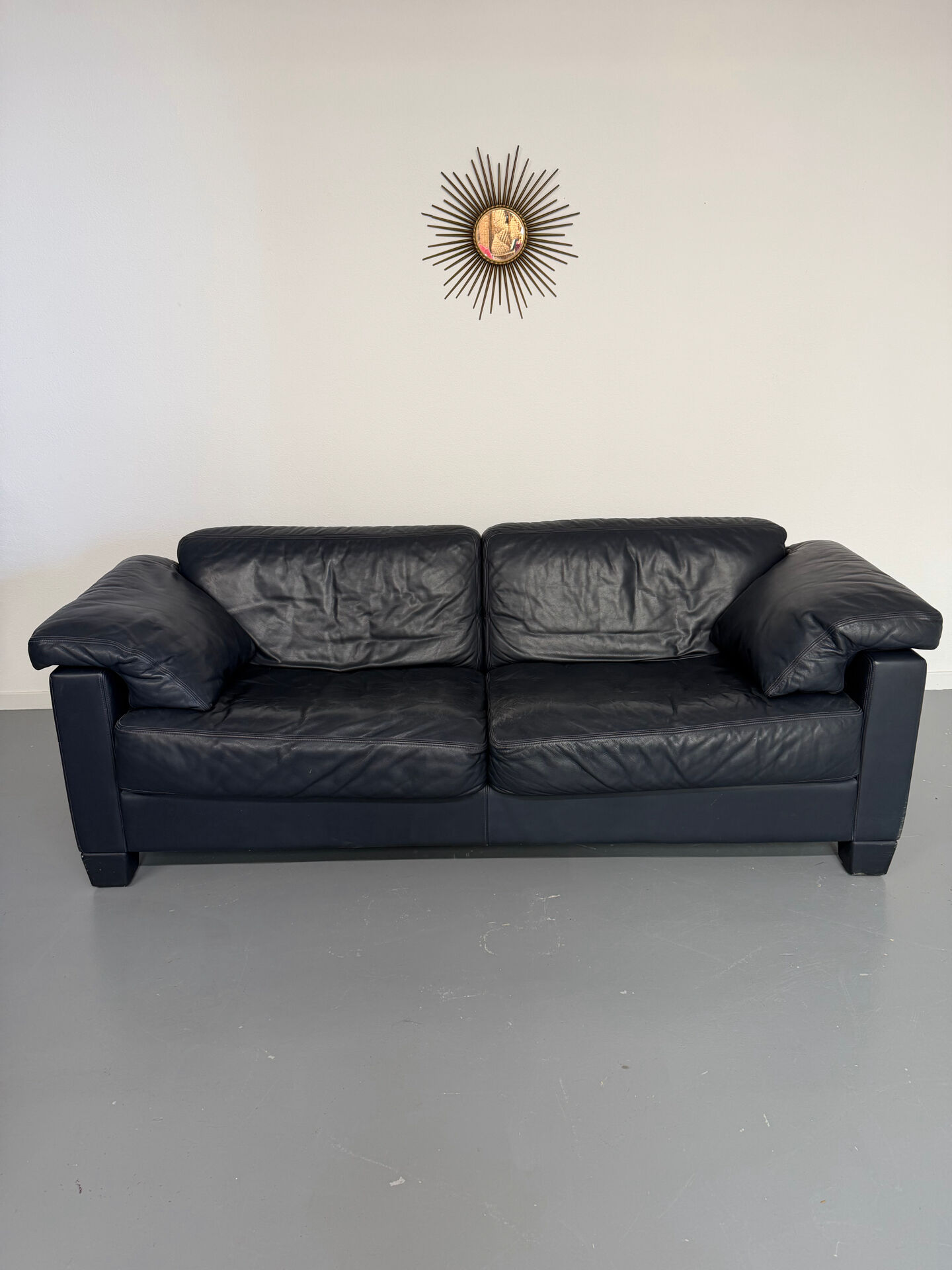 Canapé 3 places design de sede cuir épais modèle ds-17 vintage an80