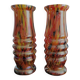 Vases Art déco en verre irisé de Bohême