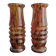 Vases Art déco en verre irisé de Bohême