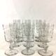 Set of 6 water glasses and 6 crystal wine glasses XIXth