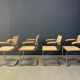Set of 4 stackable vintage Marcel Breuer style armchairs, made in Italy, 1970s