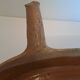 Old glazed terracotta frying pan from the 19th century.